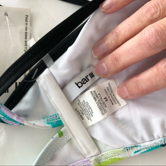 Bar lll tie back abstract floral bikini top - Picture 6 of 6